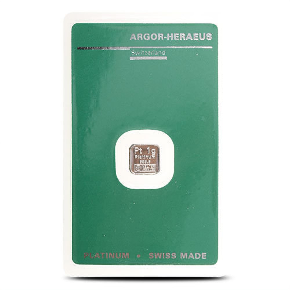 1 Gram Argor Heraeus Platinum Bar