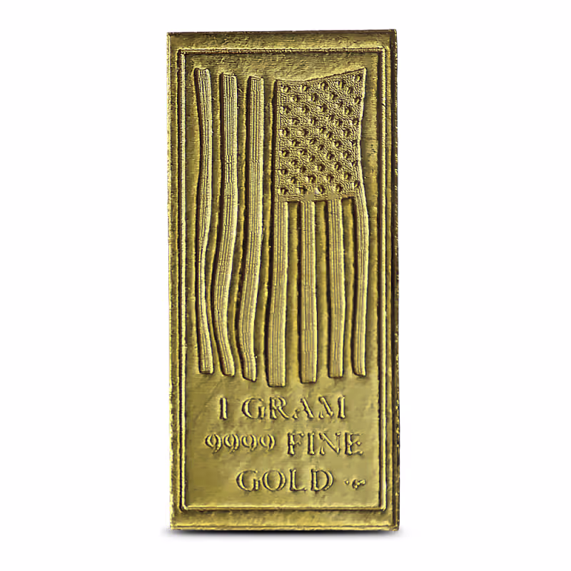 1 Gram North View Products American Flag Gold Bar (New)