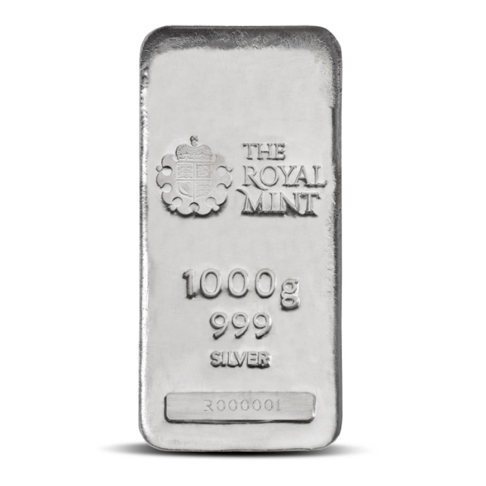 1 Kilo British Cast Silver Bar (New)