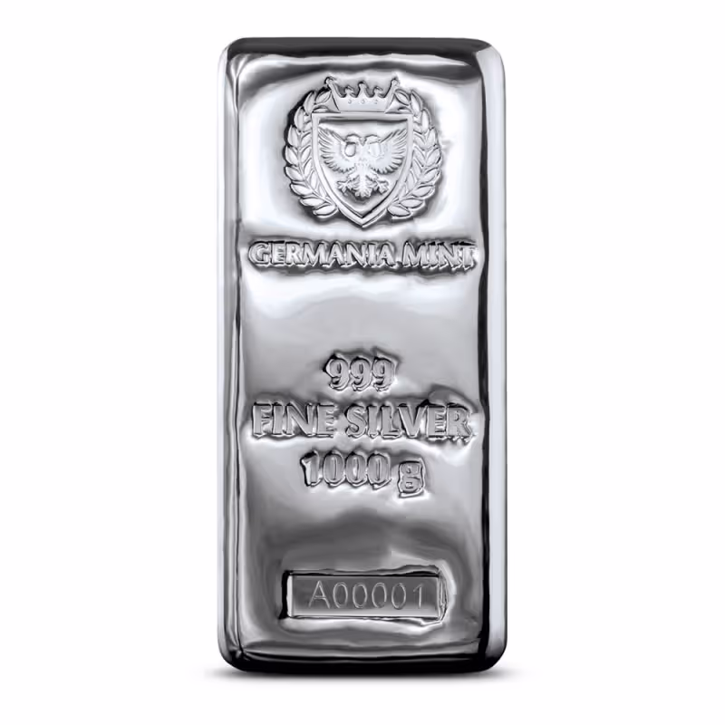 1 Kilo Germania Mint Cast Silver Bar (New)