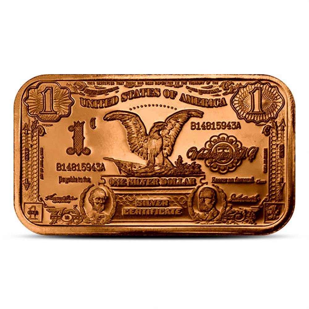 1 oz $1 Banknote Copper Bars Online