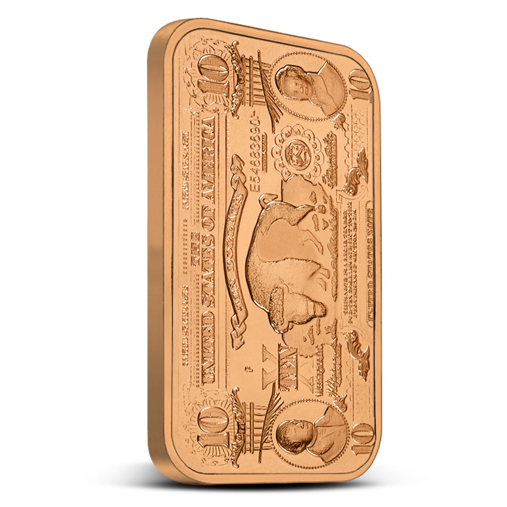 1 oz $10 Banknote Copper Bars Online