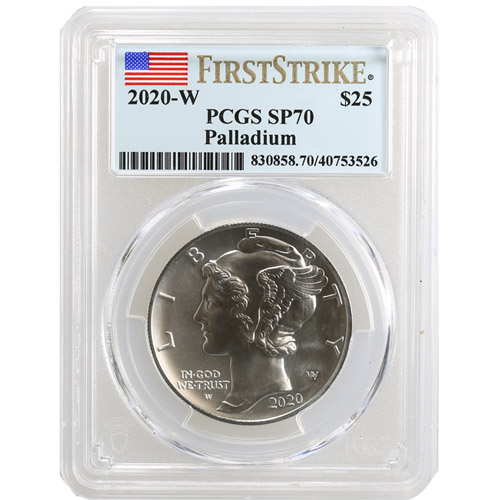 1 oz American Palladium Eagle Coin MS70/SP70/PR70/PF70