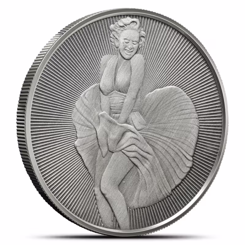 1 oz Antique Marilyn Monroe Silver Round (New w/CoA)