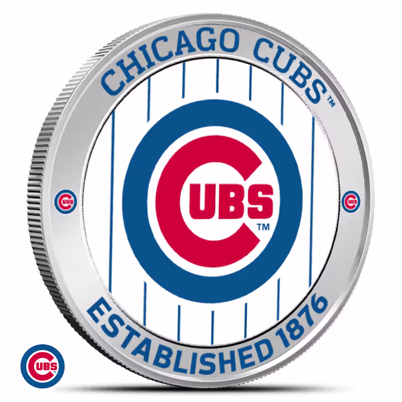 1 oz Colorized MLB Chicago Cubs Silver Round (BU)