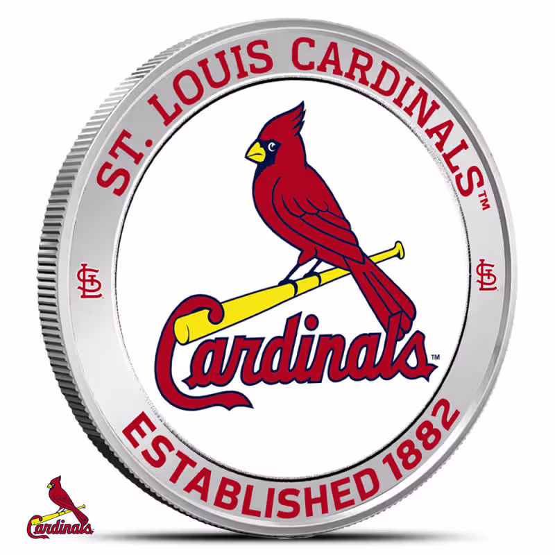 1 oz Colorized MLB St. Louis Cardinals Silver Round (BU)