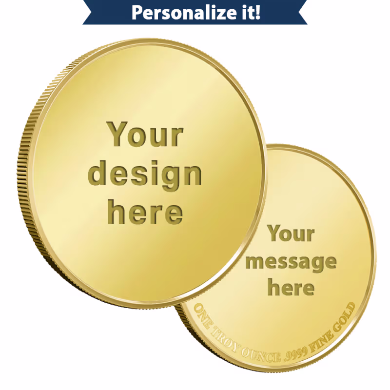 1 oz Design Your Own Engravable Gold Round