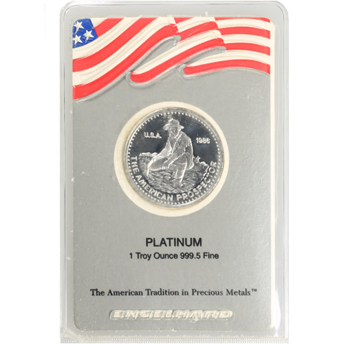 1 oz Engelhard Prospector Platinum Round (w/ Assay)