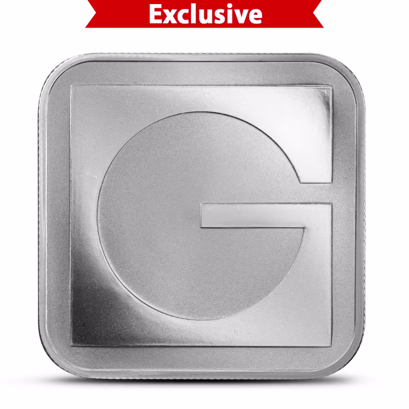 1 oz GOLD.COM Square Silver Bar
