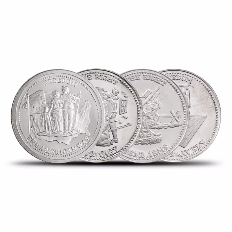 1 oz Johnson Matthey Silver Round (Varied)
