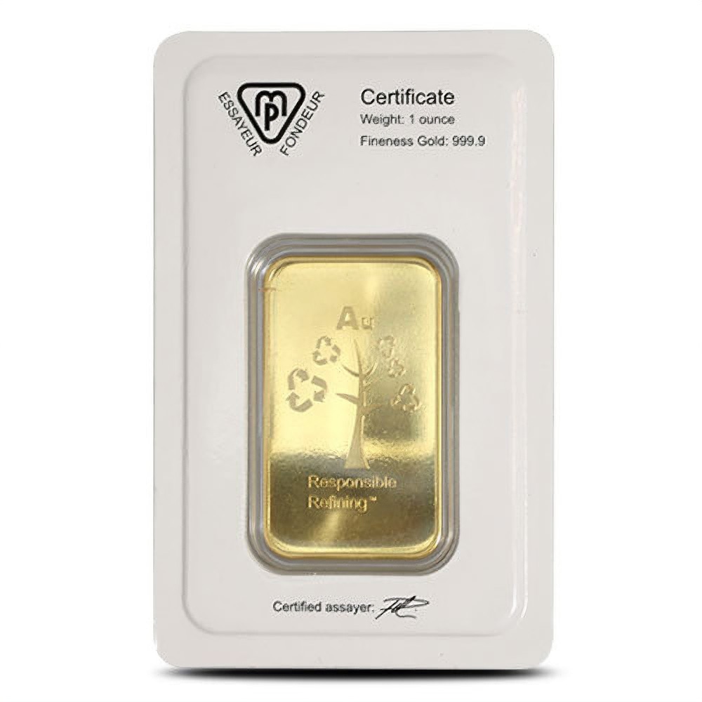 1 oz Metalor Gold Bar (New w/ Assay)