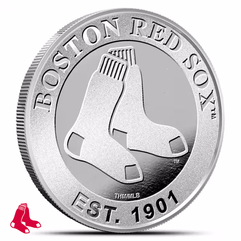 1 oz MLB Boston Red Sox Silver Round (BU)