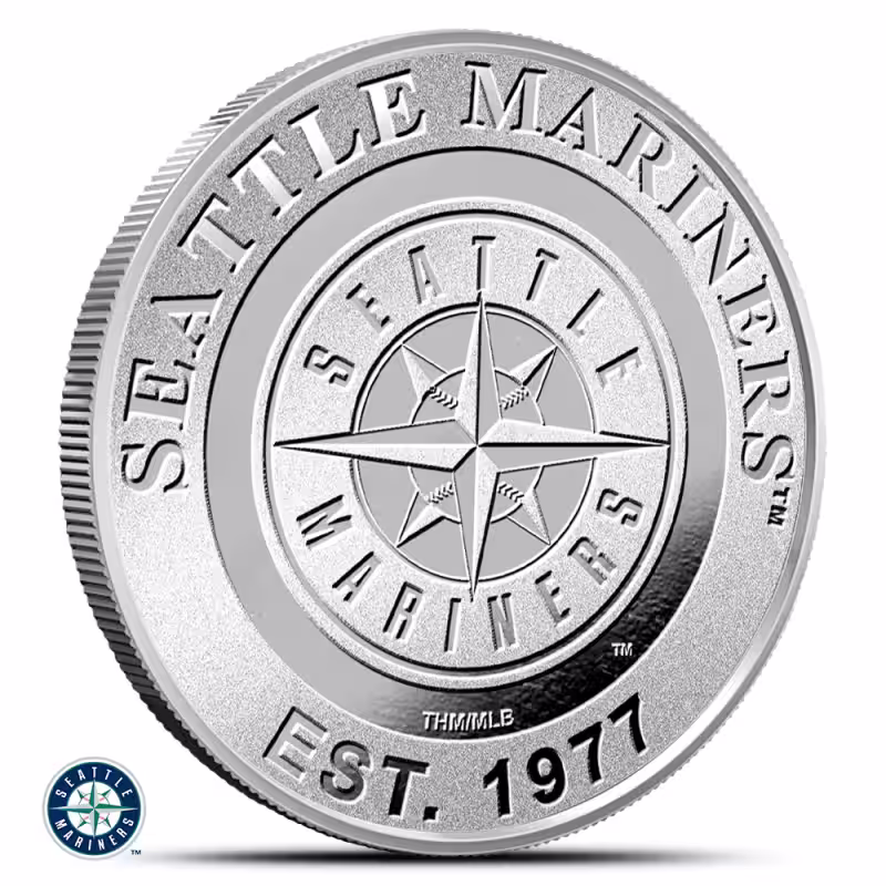 1 oz MLB Seattle Mariners Silver Round (BU)