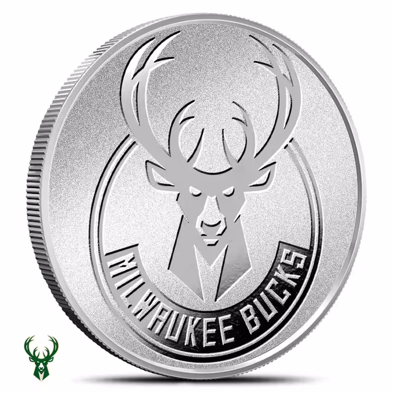 1 oz NBA Milwaukee Bucks Silver Round (BU)