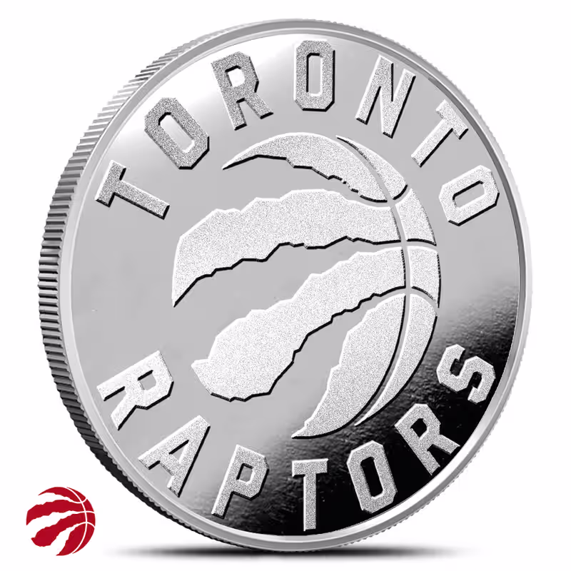 1 oz NBA Toronto Raptors Silver Round (BU)