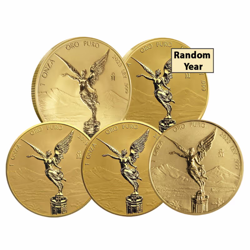 1 oz Reverse Proof Mexican Gold Libertad Coin (Random Year, In Capsule)