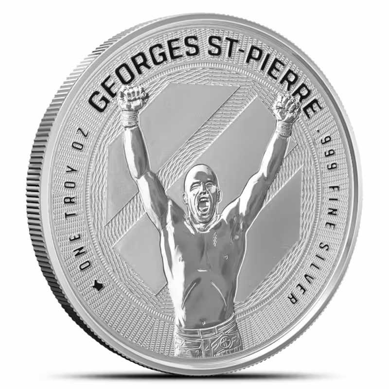 1 oz Reverse Proof Texas Mint UFC Georges St-Pierre Silver Round
