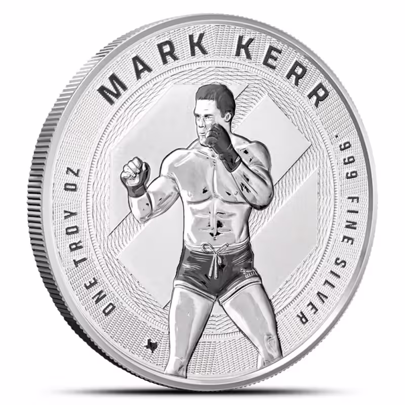 1 oz Reverse Proof Texas Mint UFC Mark Kerr Silver Round