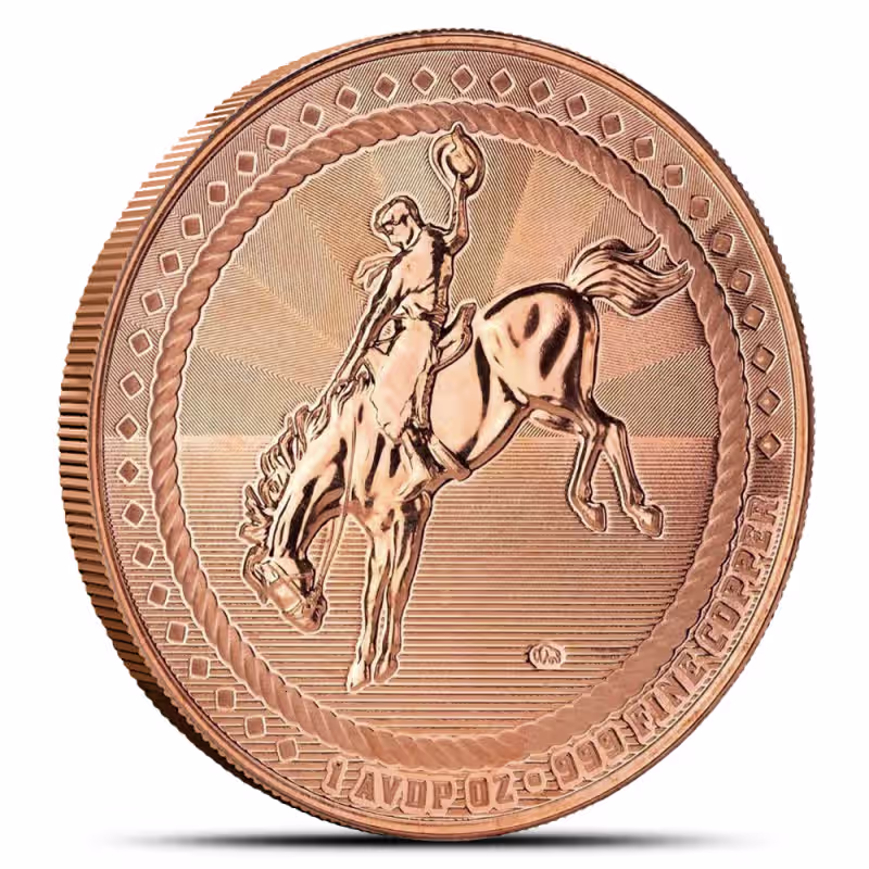 1 oz Scottsdale Buffalo Privy Cowboy Copper Round (New)