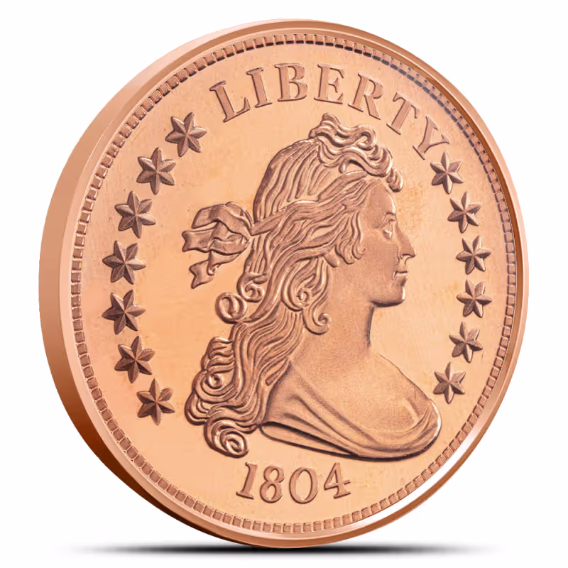 1 oz SilverTowne 1804 Dollar Replica Copper Round