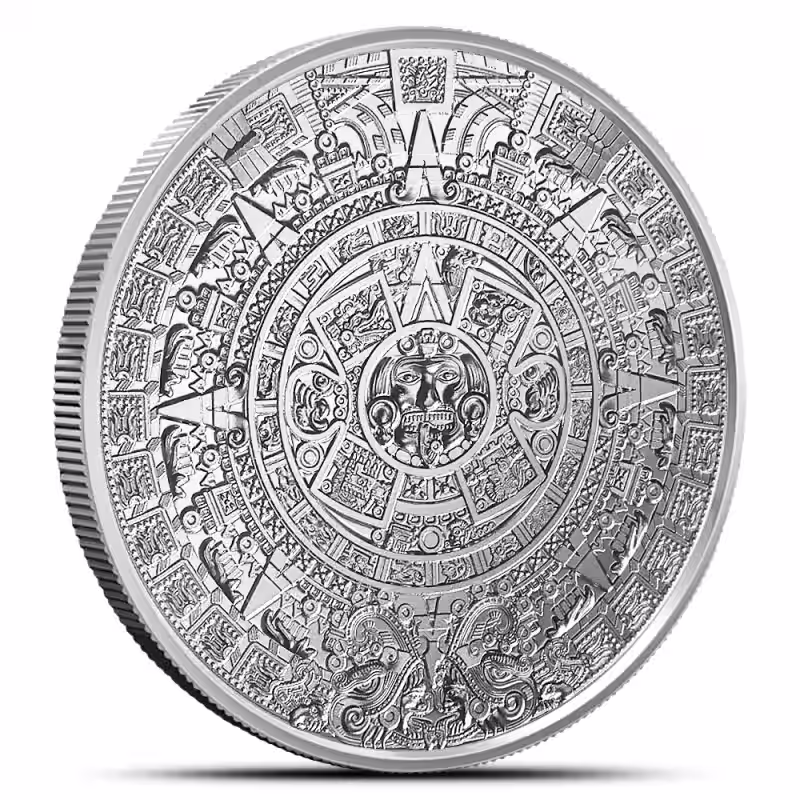 1 oz SilverTowne Aztec Calendar Silver Round (New)