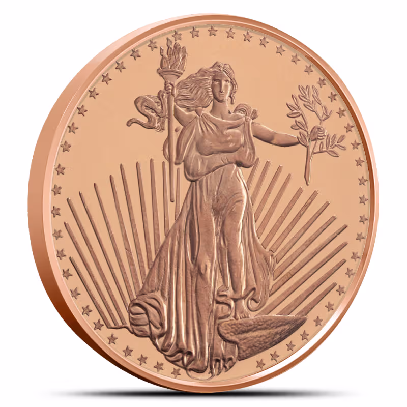 1 oz SilverTowne Saint Gaudens Copper Round