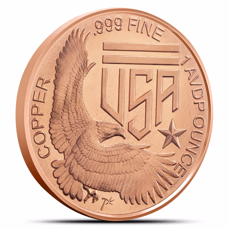 1 oz SilverTowne Walking Liberty Copper Rounds