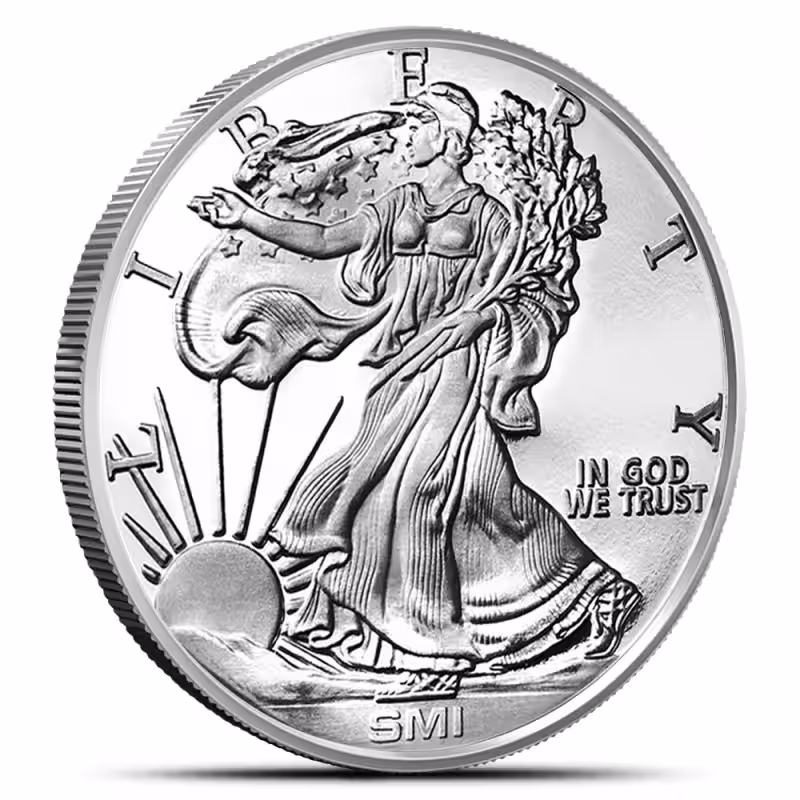 1 oz Sunshine Walking Liberty Silver Round (New, MintMark SI)
