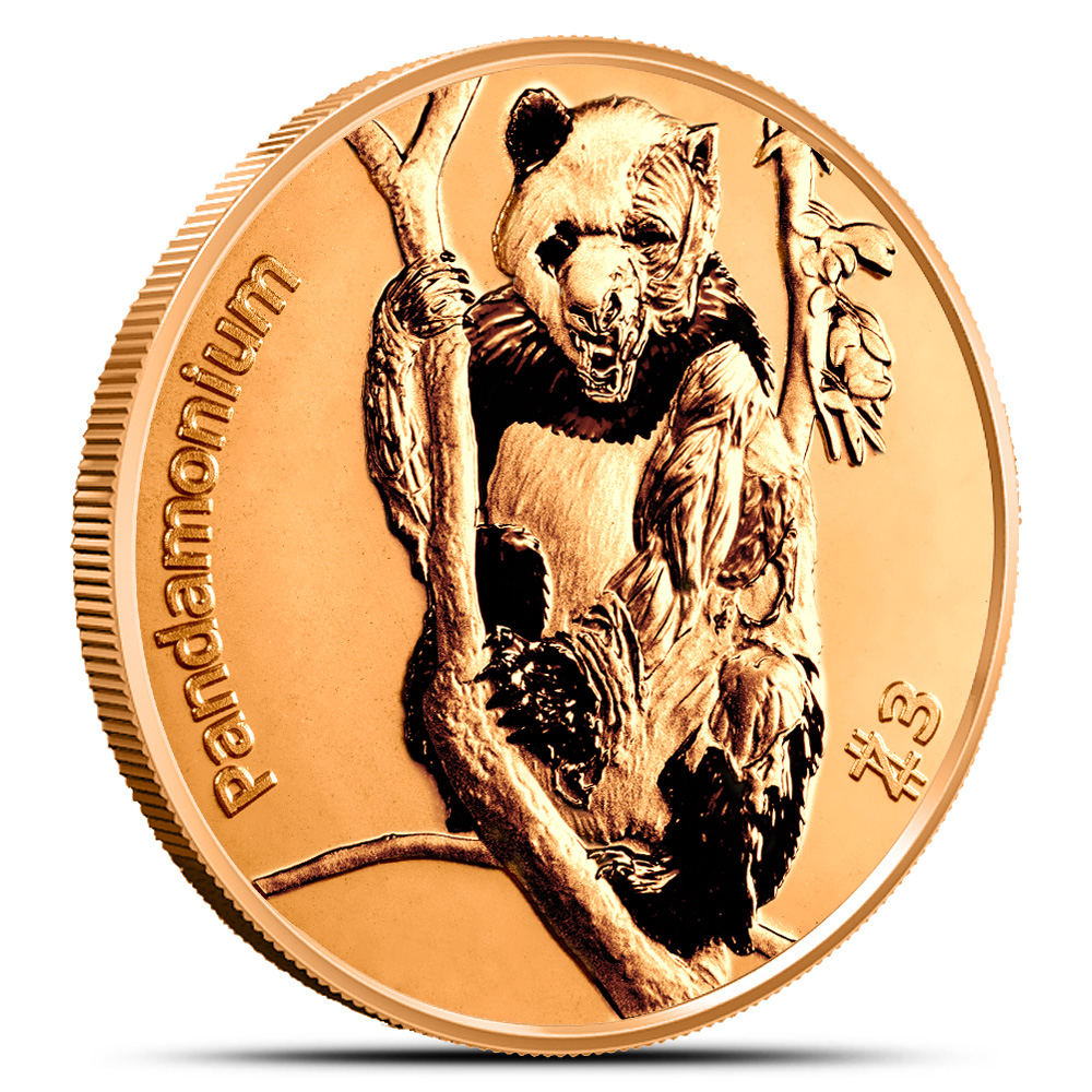 1 oz Zombucks World Pandamonium Copper Round