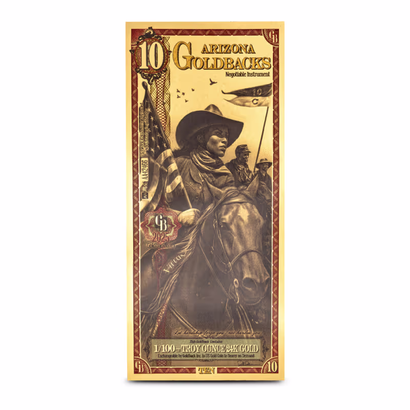 10 Arizona Goldback Gold Note (New)