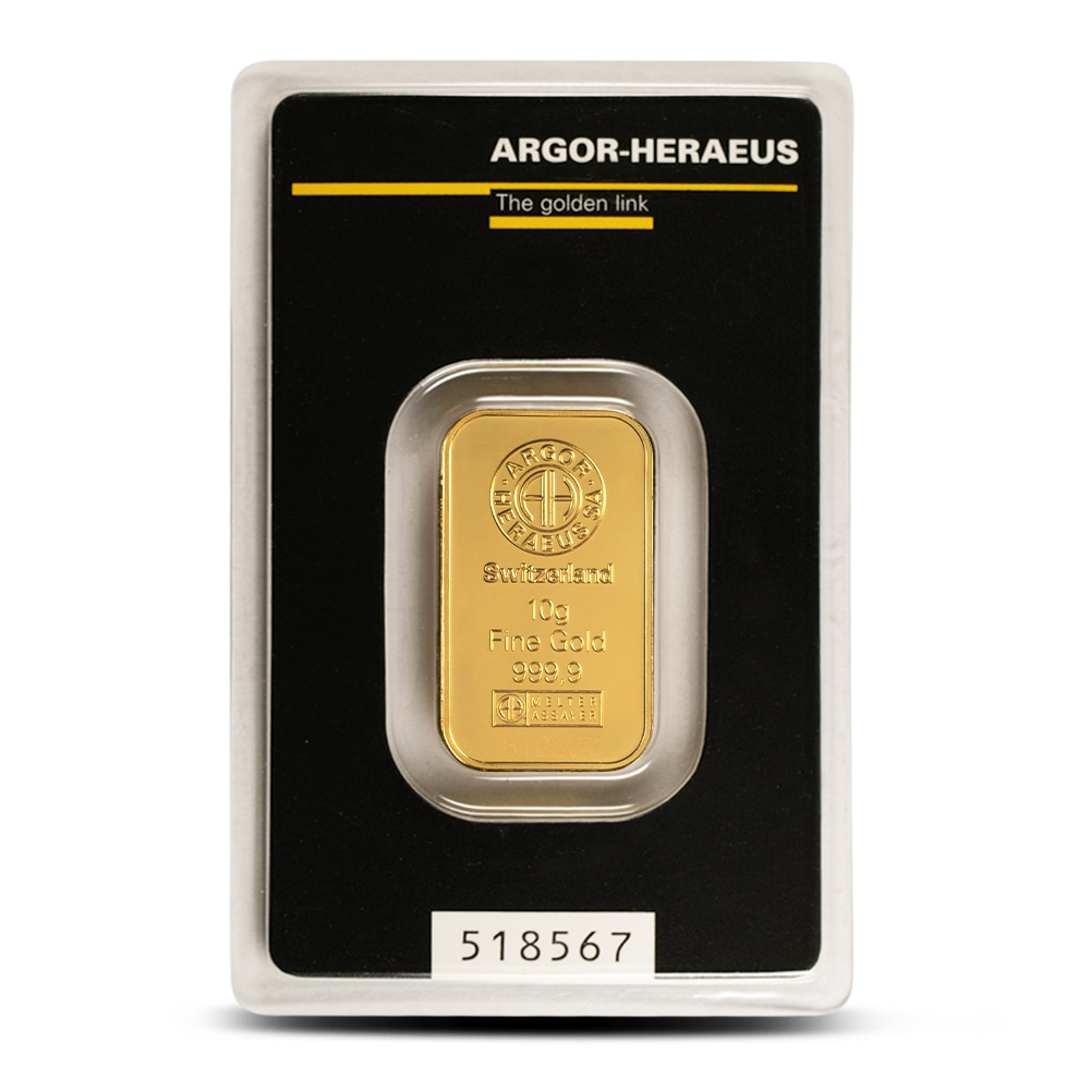 10 Gram Argor Heraeus Gold Bar