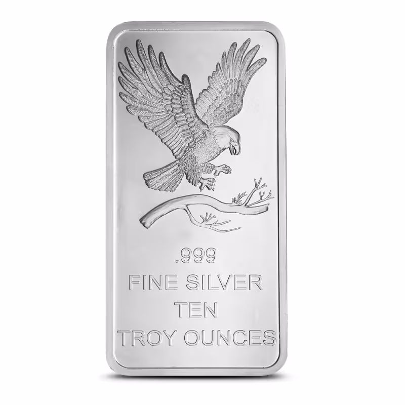 10 oz SilverTowne Eagle Silver Bar (New)