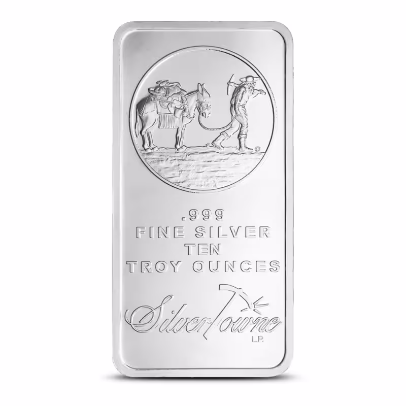 10 oz SilverTowne Prospector Silver Bar (New)