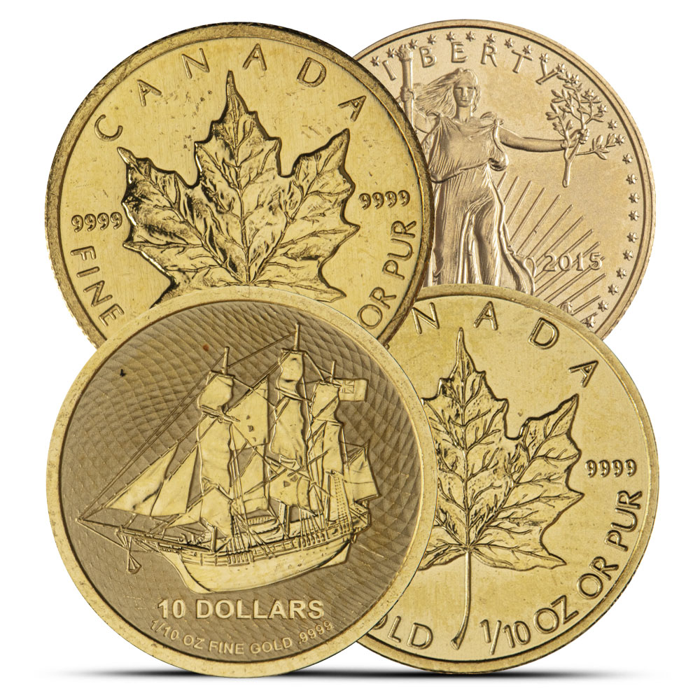 1/10 oz Gold Coin (Varied Condition, Varied Mint, Random Year)