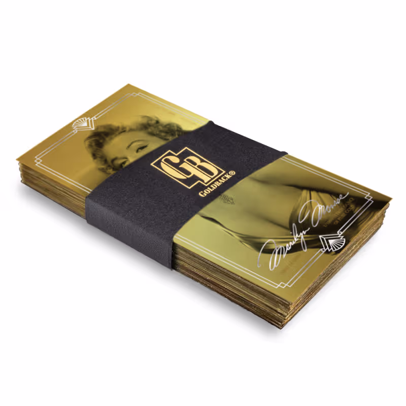 1/1000 oz Marilyn Monroe Gold Note (100 Pack, New)