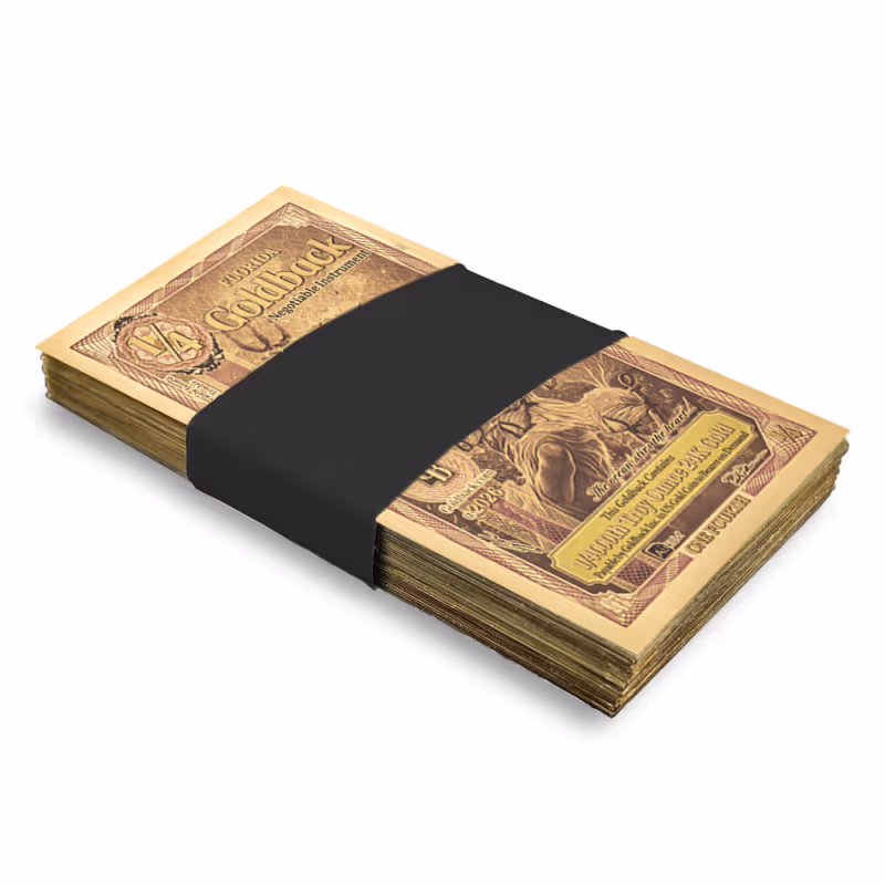 1/4 Florida Goldback Gold Note (100 Pack, New)