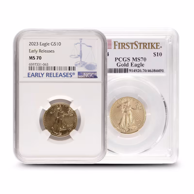 1/4 oz American Gold Eagle MS70 (Random Year, Varied Label, PCGS or NGC)