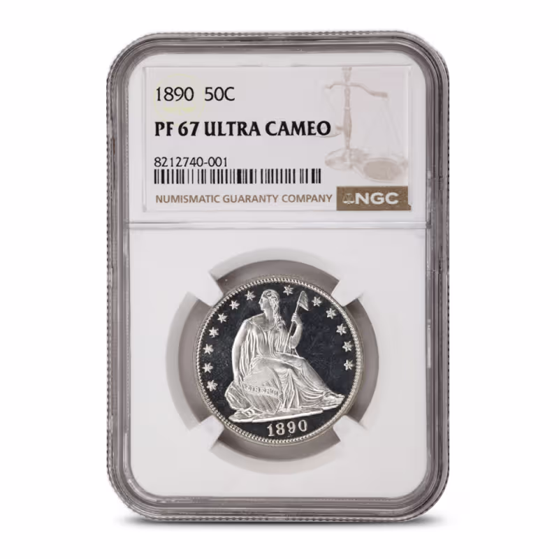 1890 Seated Liberty Half Dollar NGC PF67 UCAM