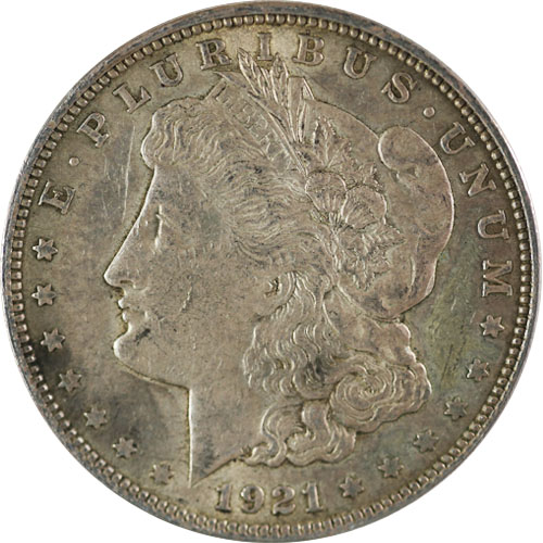 1921 Morgan Silver Dollar Coin (XF)