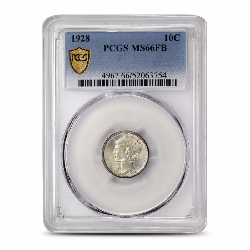 1928 Mercury Dime PCGS MS66 FB
