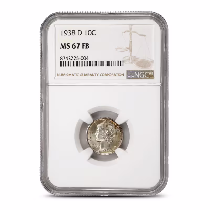 1938-D Mercury Dime NGC MS67 FB
