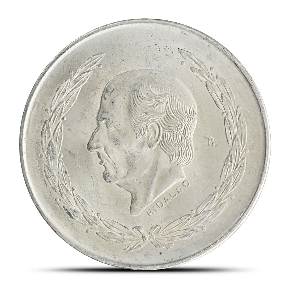 1951-1954 5 Peso Mexican Silver Coin - Hildago