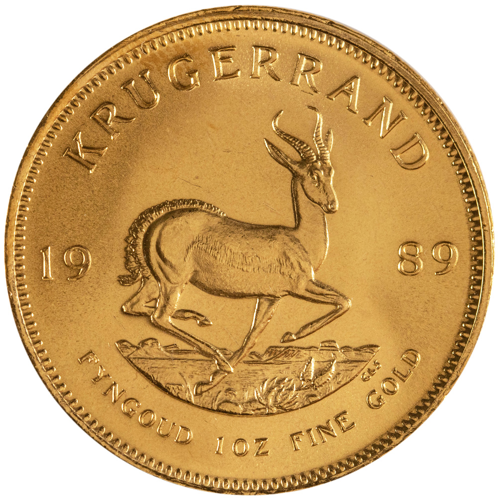 1989 1 oz South African Gold Krugerrand Coin