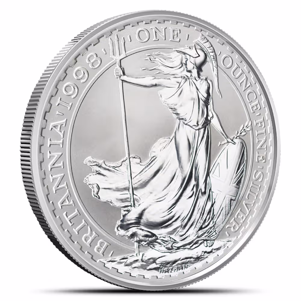 1998 1 oz British Silver Britannia Coin