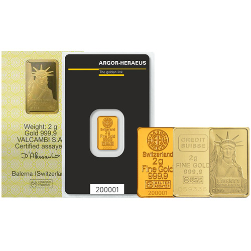 2 Gram Gold Bars (Varied Condition, Any Mint)