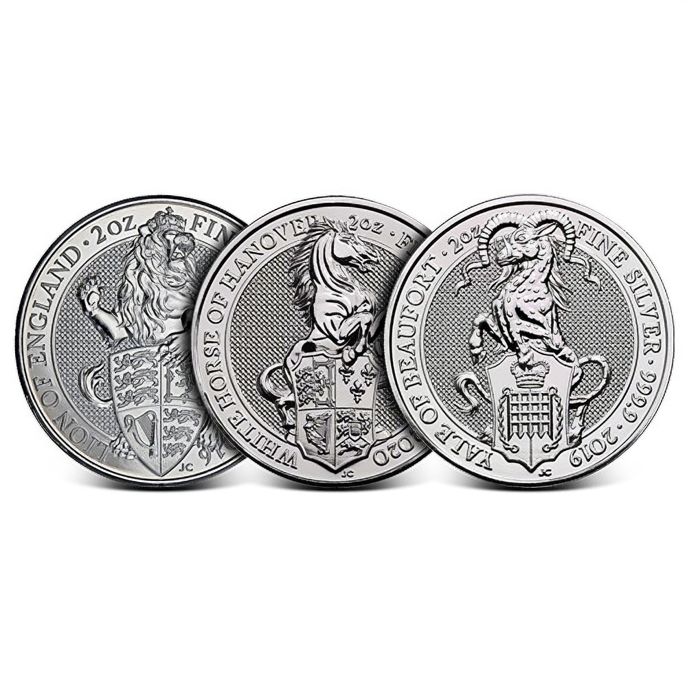 2 oz British Silver Queen's Beast Coin (Random Year, Condition)