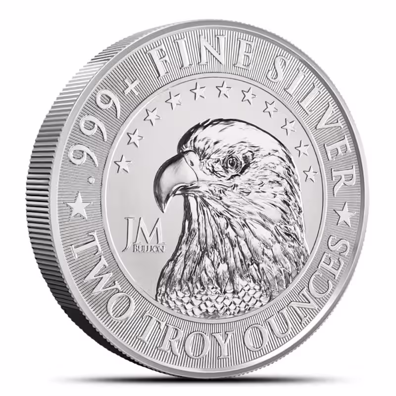2 oz Bullion Metals Eagle Silver Round (Reverse Proof-Like)