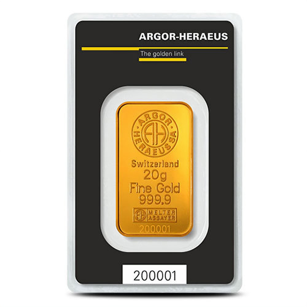 20 Gram Argor Heraeus Gold Bar