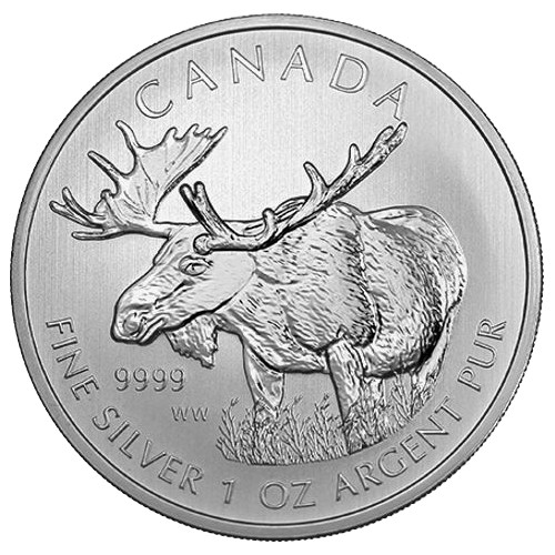 2012 1 oz Canadian Moose Silver Coin