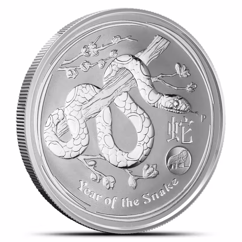 2013 1 oz Australian Silver Lunar Snake Lion Privy Coin